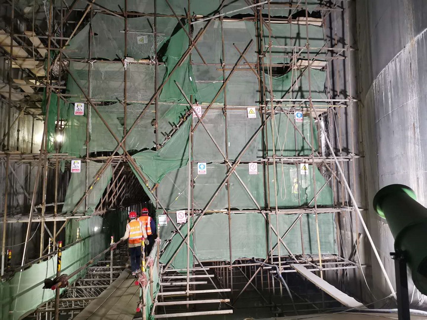 灌浆料施工现场